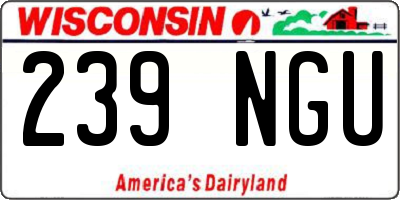 WI license plate 239NGU