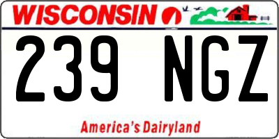 WI license plate 239NGZ