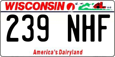 WI license plate 239NHF