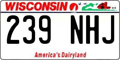 WI license plate 239NHJ