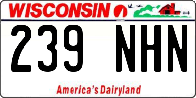WI license plate 239NHN
