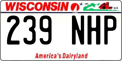 WI license plate 239NHP