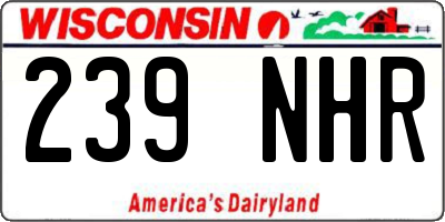 WI license plate 239NHR