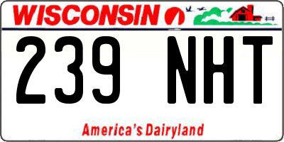 WI license plate 239NHT