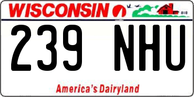 WI license plate 239NHU