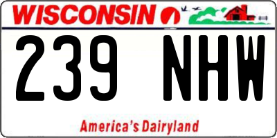 WI license plate 239NHW