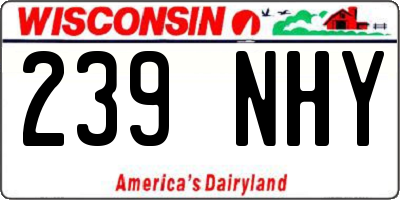 WI license plate 239NHY