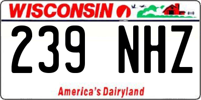 WI license plate 239NHZ