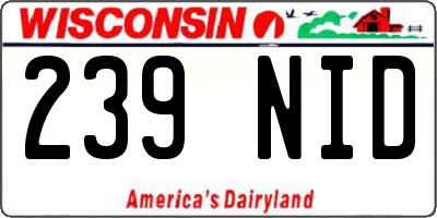 WI license plate 239NID