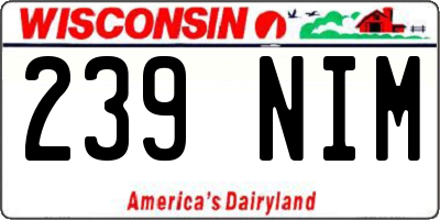 WI license plate 239NIM