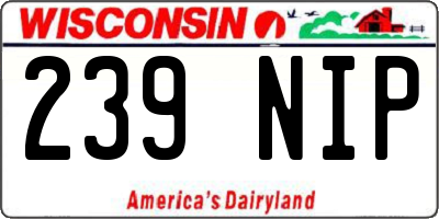 WI license plate 239NIP