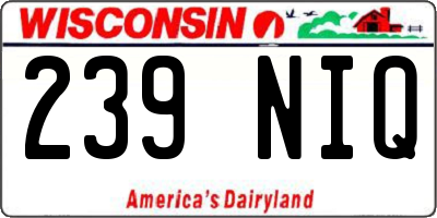 WI license plate 239NIQ
