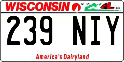 WI license plate 239NIY