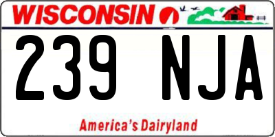 WI license plate 239NJA