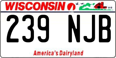WI license plate 239NJB