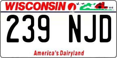 WI license plate 239NJD