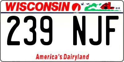WI license plate 239NJF