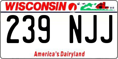 WI license plate 239NJJ