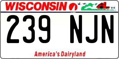 WI license plate 239NJN