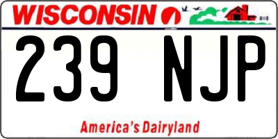 WI license plate 239NJP