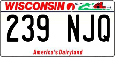 WI license plate 239NJQ
