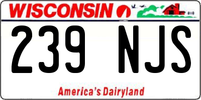 WI license plate 239NJS