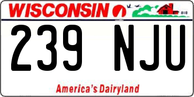WI license plate 239NJU