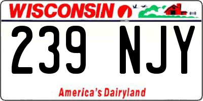 WI license plate 239NJY