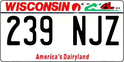 WI license plate 239NJZ