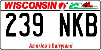 WI license plate 239NKB
