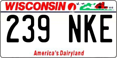 WI license plate 239NKE