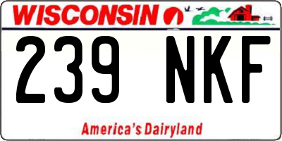 WI license plate 239NKF