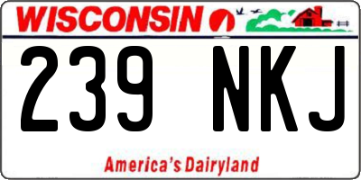 WI license plate 239NKJ