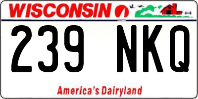 WI license plate 239NKQ