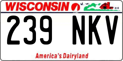 WI license plate 239NKV