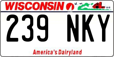 WI license plate 239NKY