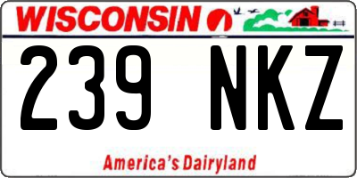 WI license plate 239NKZ