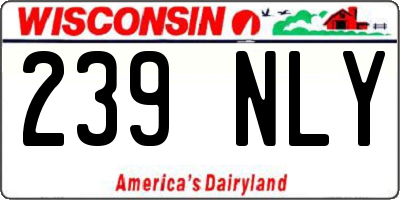 WI license plate 239NLY