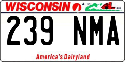 WI license plate 239NMA
