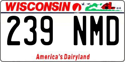 WI license plate 239NMD