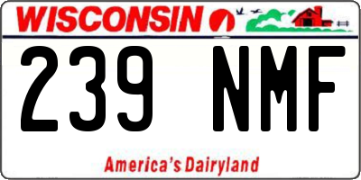 WI license plate 239NMF