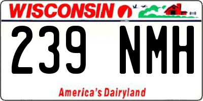 WI license plate 239NMH