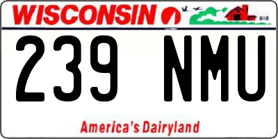 WI license plate 239NMU
