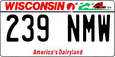WI license plate 239NMW