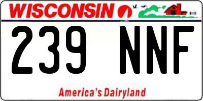 WI license plate 239NNF