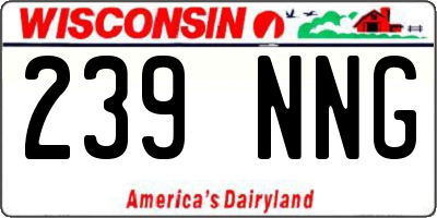 WI license plate 239NNG