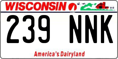 WI license plate 239NNK
