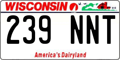 WI license plate 239NNT