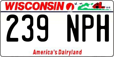 WI license plate 239NPH