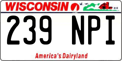 WI license plate 239NPI